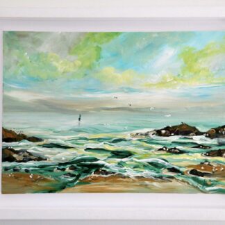 Original seascape painting for sale by galway artist. Check out more of her art for sale on art4you.ie with delivery to your door